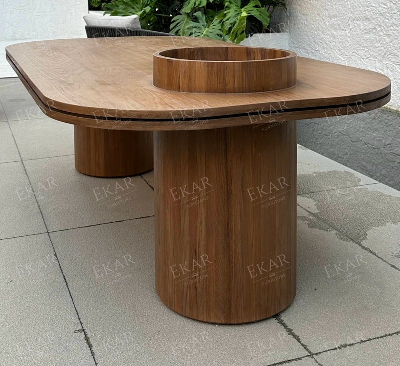 Modern Outdoor Long Dining Table for Outdoor Dining Spaces