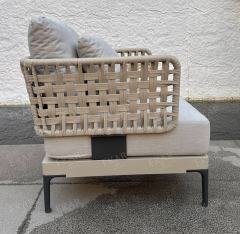 Waterproof Fabric Outdoor Sofa with Metal Legs