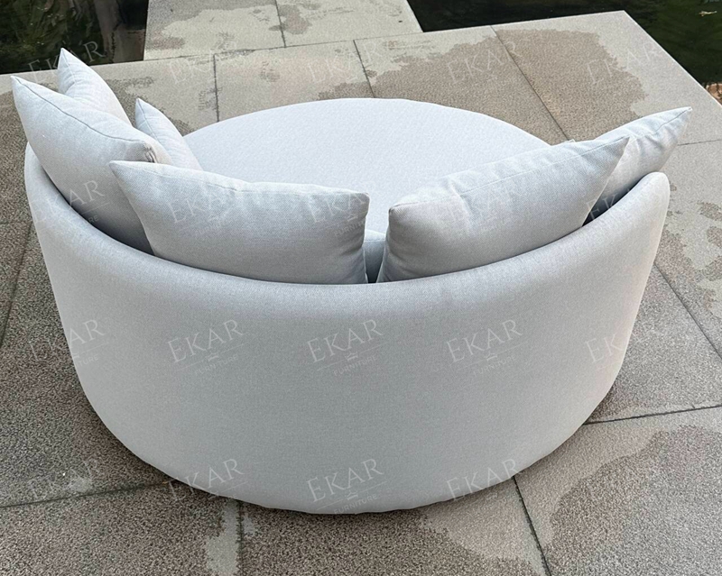 Modern Waterproof Fabric Round Outdoor Lounge Chair for Relaxation
