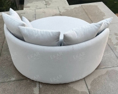 Modern Waterproof Fabric Round Outdoor Lounge Chair for Relaxation