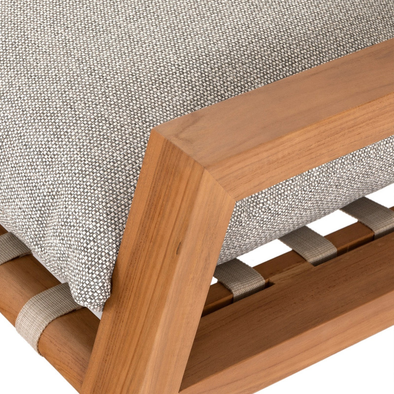 Modern Teak Outdoor Lounge Chair with Durable Design for Relaxation