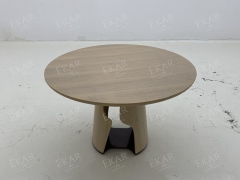 Modern Round Dining Table | Sculptural Custom Seating | EKAR FURNITURE