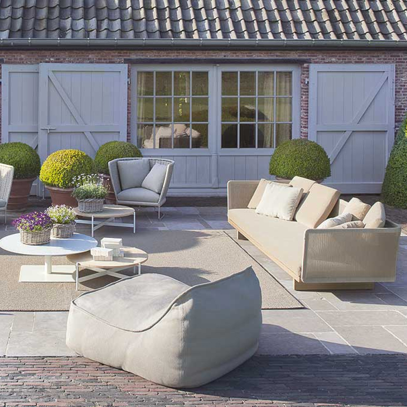 Modern Outdoor Waterproof Sofa with Durable Cushions for Patio Use