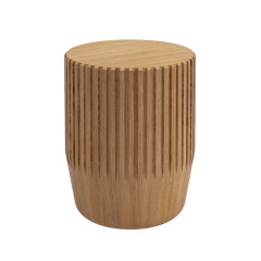 Modern Wooden Outdoor Round Stool for Patio and Garden Use