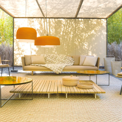 Modern Outdoor Waterproof Sofa with Durable Cushions for Patio Use