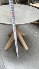 Modern Outdoor Wooden Round Corner Table for Patio and Garden