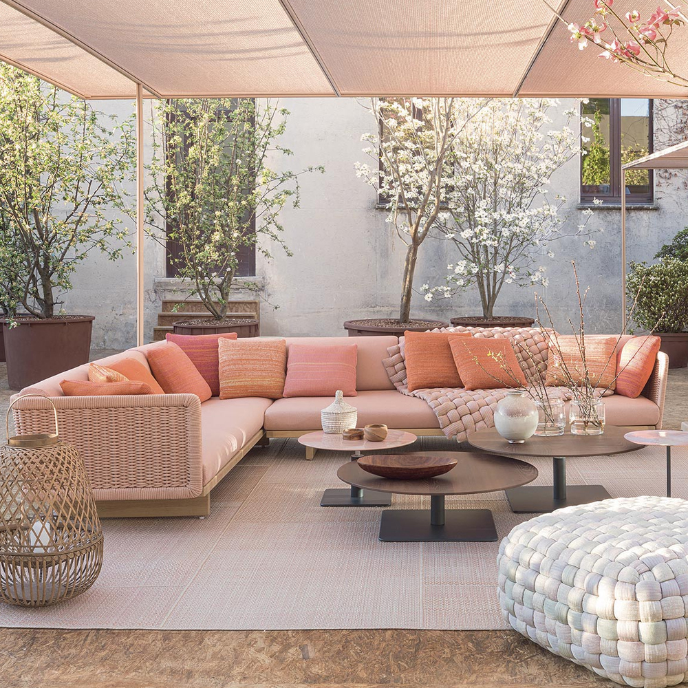 Modern Outdoor Waterproof Sofa with Durable Cushions for Patio Use
