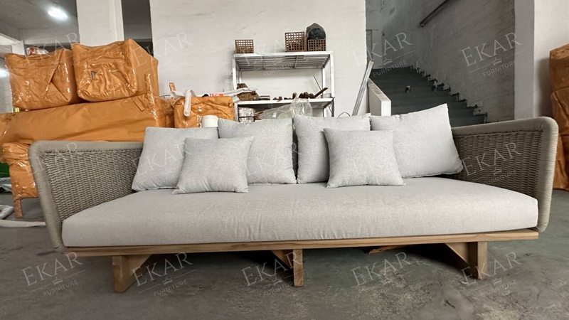 Modern Outdoor Waterproof Sofa with Durable Cushions for Patio Use