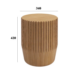 Modern Wooden Outdoor Round Stool for Patio and Garden Use