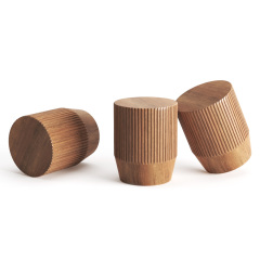 Modern Wooden Outdoor Round Stool for Patio and Garden Use