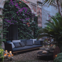 Modern Outdoor Waterproof Sofa with Durable Cushions for Patio Use