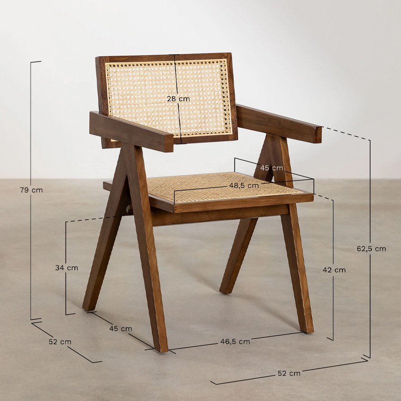 Modern Solid Wood Lounge Chair for Living Rooms