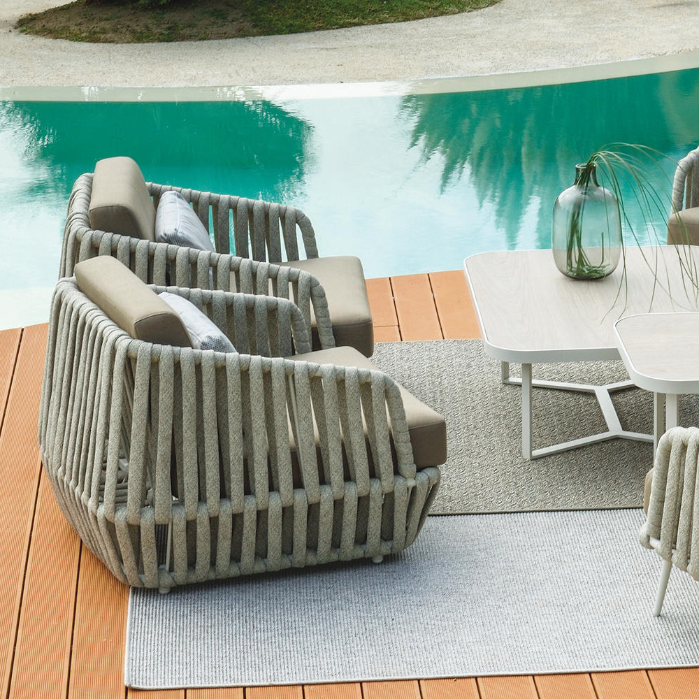 Modern Waterproof Wicker Sofa for Outdoor Relaxation and Comfort