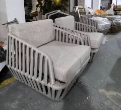Modern Waterproof Wicker Sofa for Outdoor Relaxation and Comfort