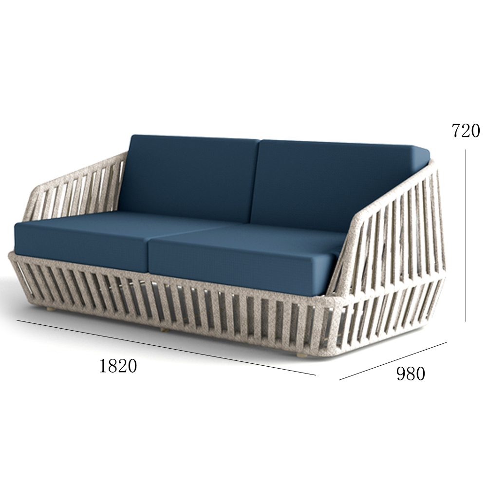 Modern Waterproof Wicker Sofa for Outdoor Relaxation and Comfort