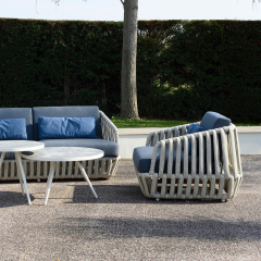 Modern Waterproof Wicker Sofa for Outdoor Relaxation and Comfort