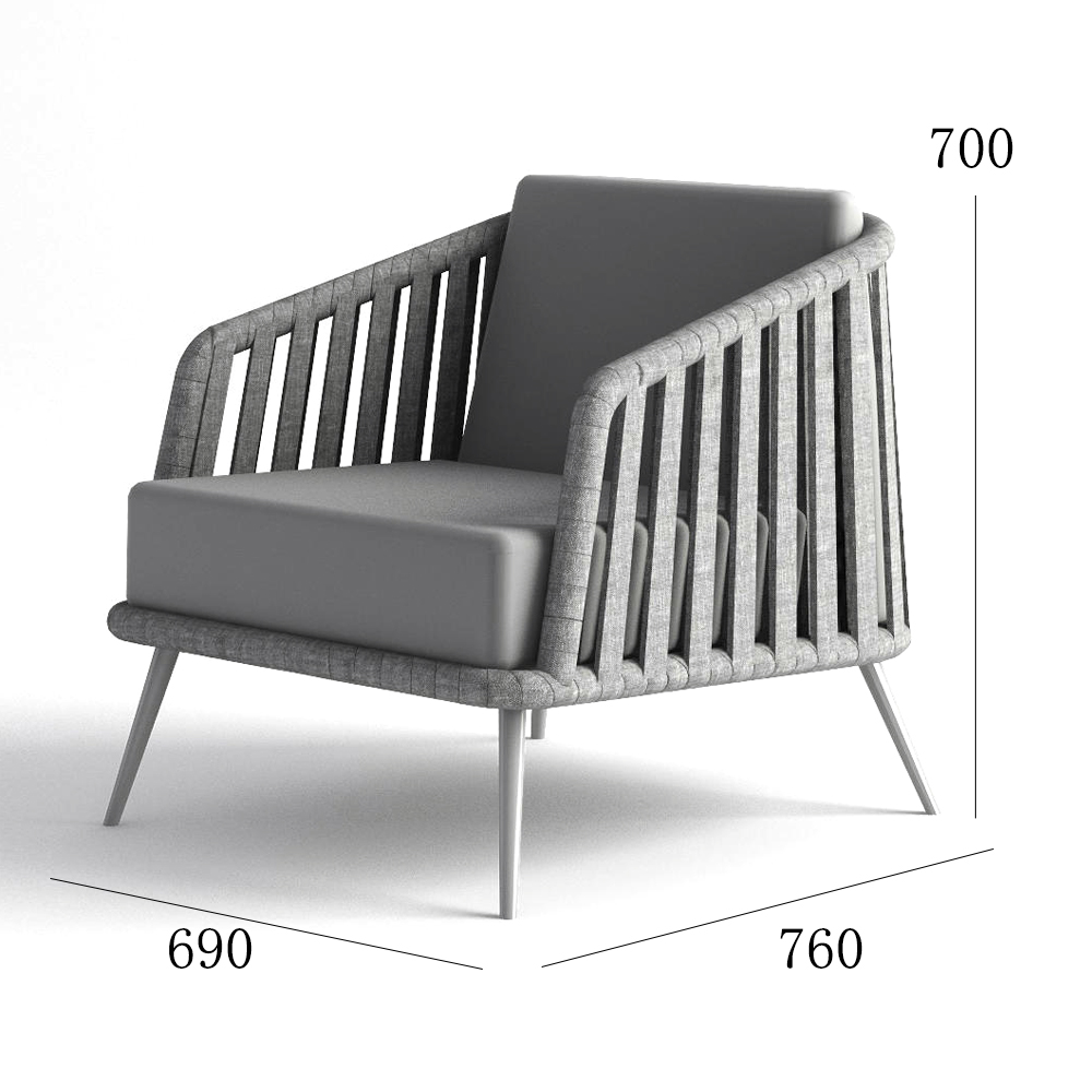 Modern Waterproof Wicker Lounge Chair for Outdoor Relaxation