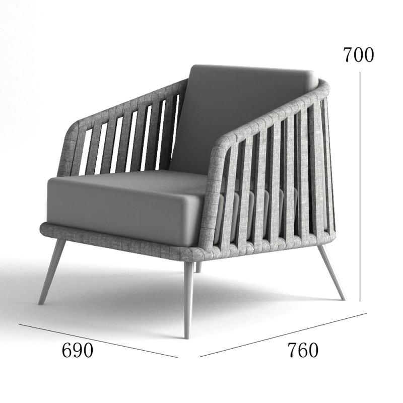 Modern Waterproof Wicker Lounge Chair for Outdoor Relaxation