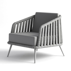 Modern Waterproof Wicker Lounge Chair for Outdoor Relaxation