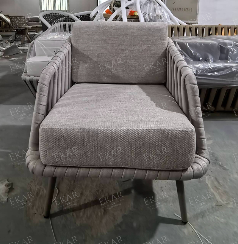 Modern Waterproof Wicker Lounge Chair for Outdoor Relaxation