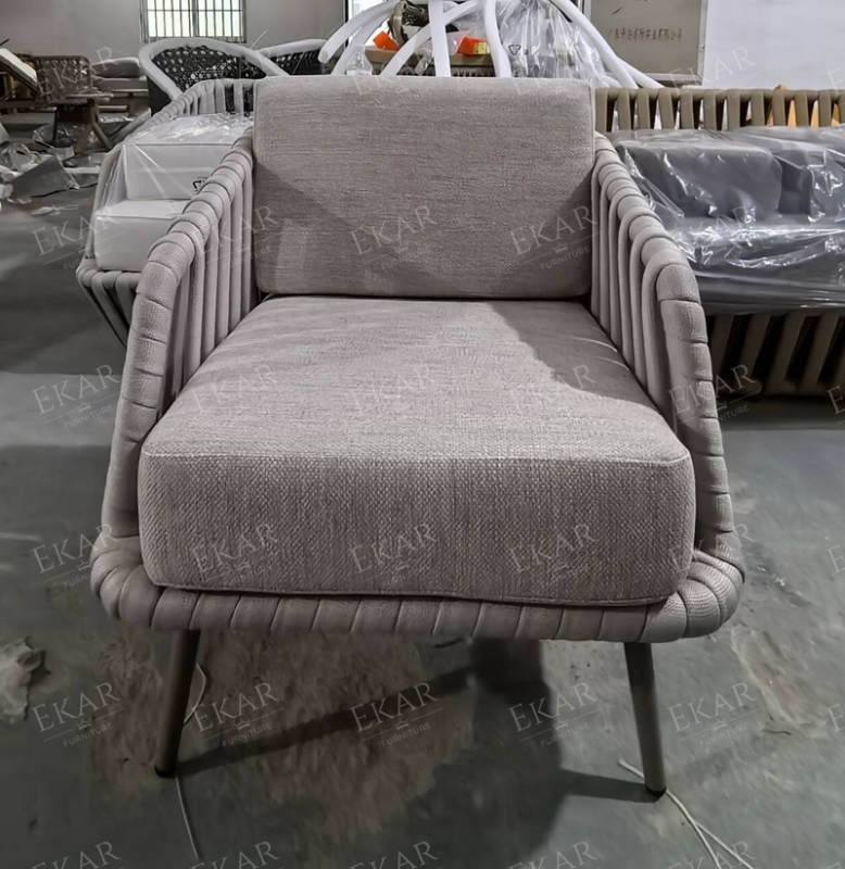 Modern Waterproof Wicker Lounge Chair for Outdoor Relaxation