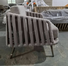 Modern Waterproof Wicker Lounge Chair for Outdoor Relaxation
