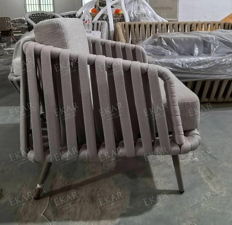 Modern Waterproof Wicker Lounge Chair for Outdoor Relaxation