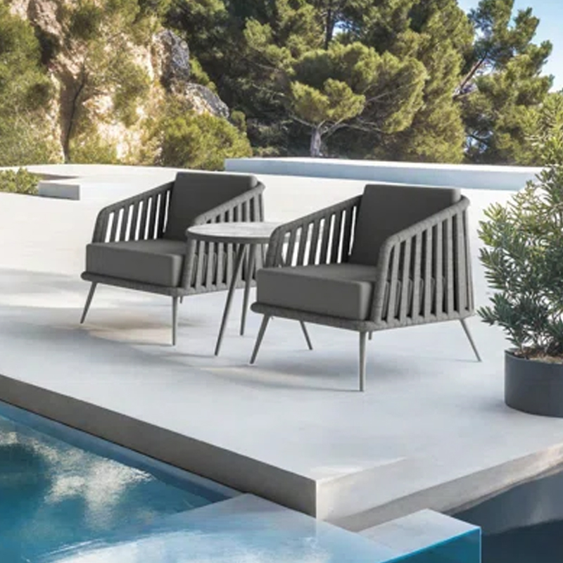 Modern Waterproof Wicker Lounge Chair for Outdoor Relaxation