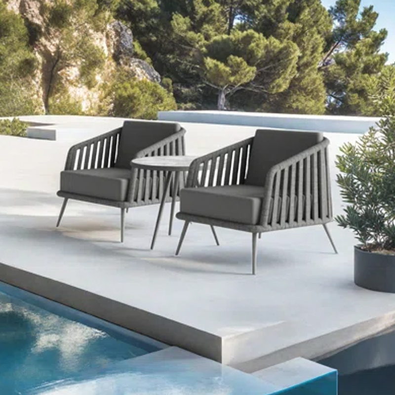 Modern Waterproof Wicker Lounge Chair for Outdoor Relaxation