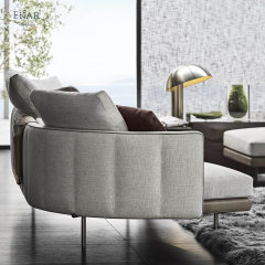 Modern Living Room Bench with Upholstered Seat and Wooden Legs