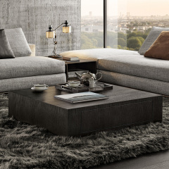 Modern Square Wooden Coffee Table for Living Room