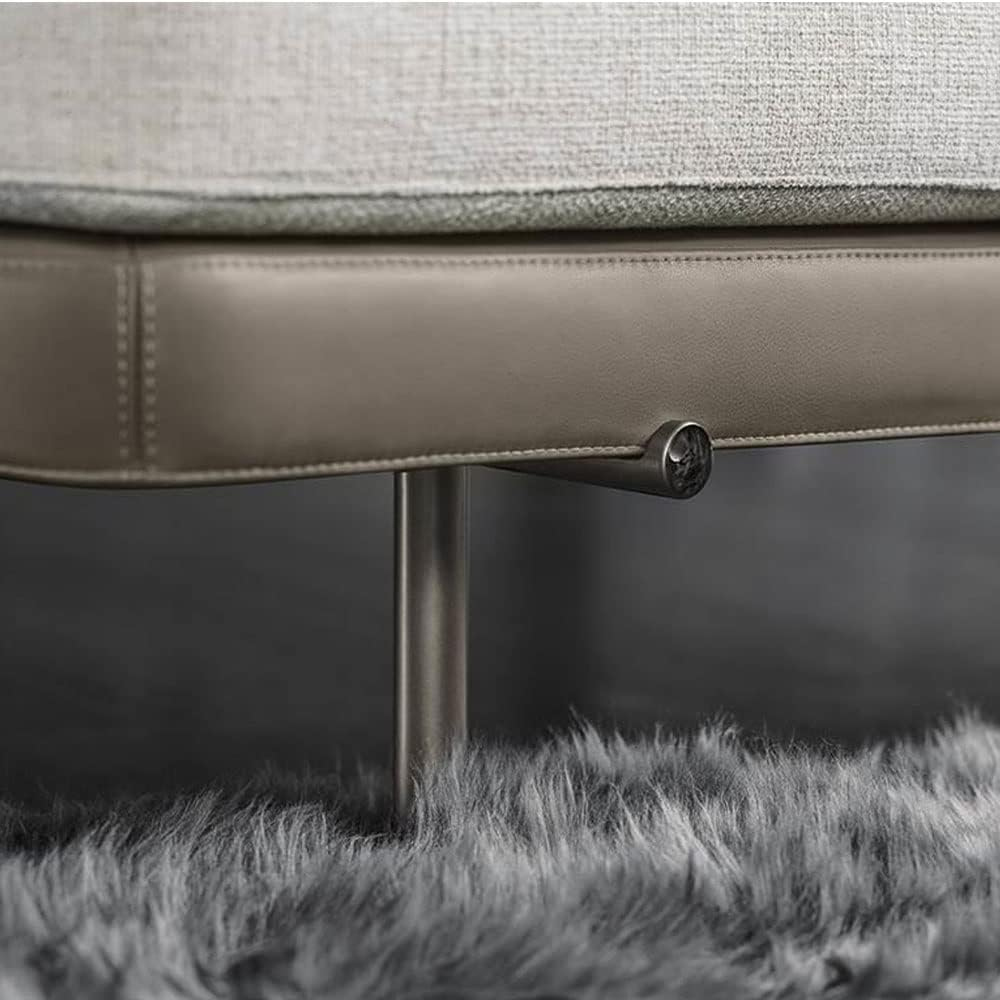 Modern Living Room Bench with Upholstered Seat and Wooden Legs