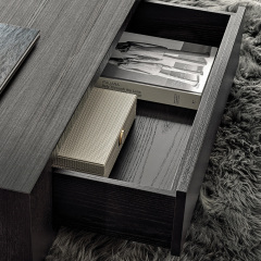 Modern Square Wooden Coffee Table for Living Room