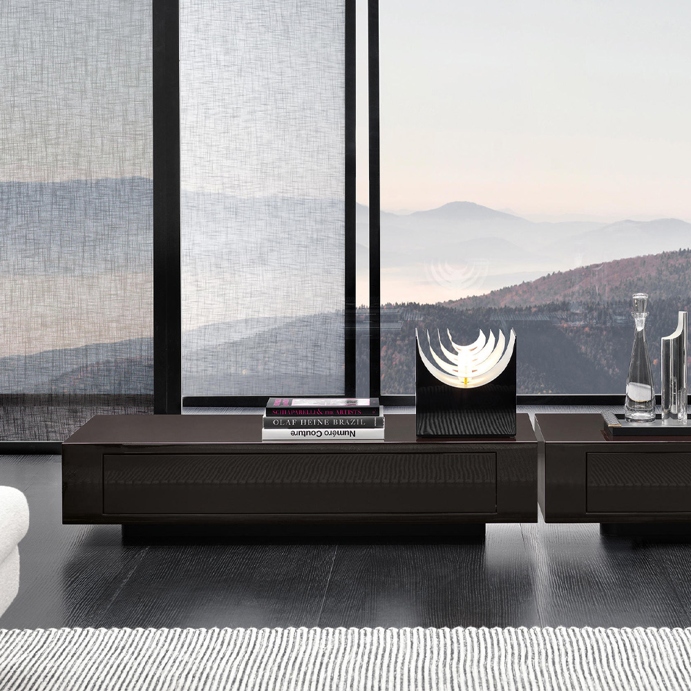 Modern Square Wooden Coffee Table for Living Room
