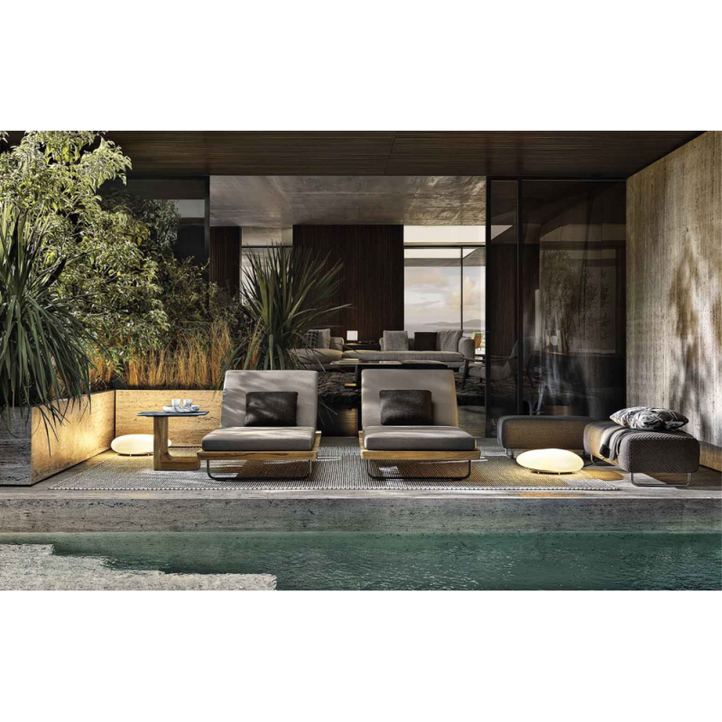 Modern Outdoor Stool with Metal Frame and Waterproof Seat for Patio or Garden