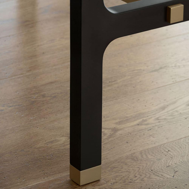 Modern Office Desk with Wooden Top and Metal Frame for Home or Workspace