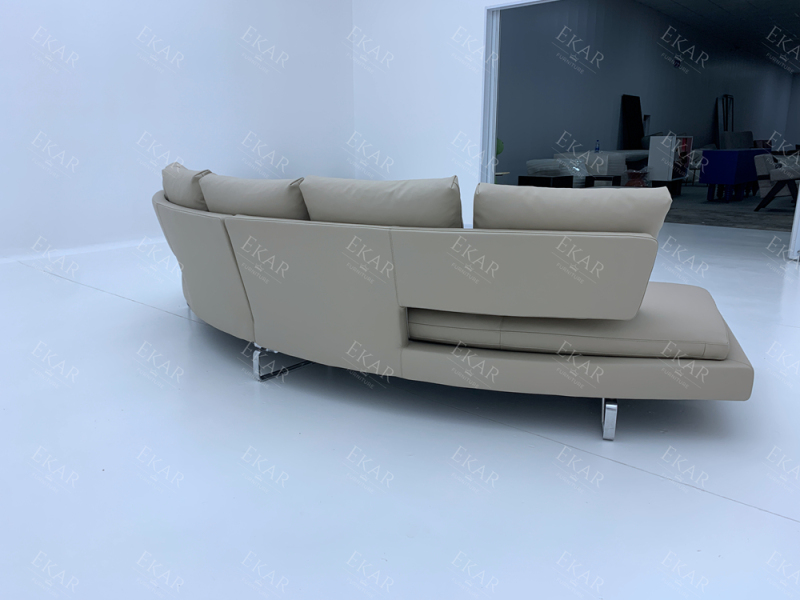 Curved High-Density Foam Sofa