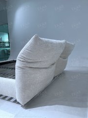 Metal Frame Bed with Upholstered Headboard