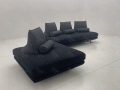 Solid High Carbon Steel Sandblasted Leg Sofa