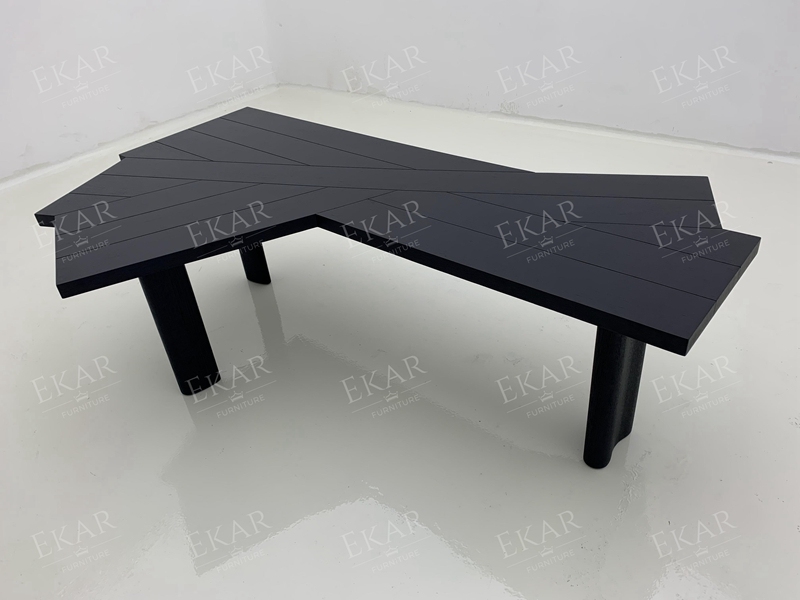Modern Minimalist Solid Red Oak Wood Writing Desk for Home Office School Apartment Office Building Includes Metal Furniture
