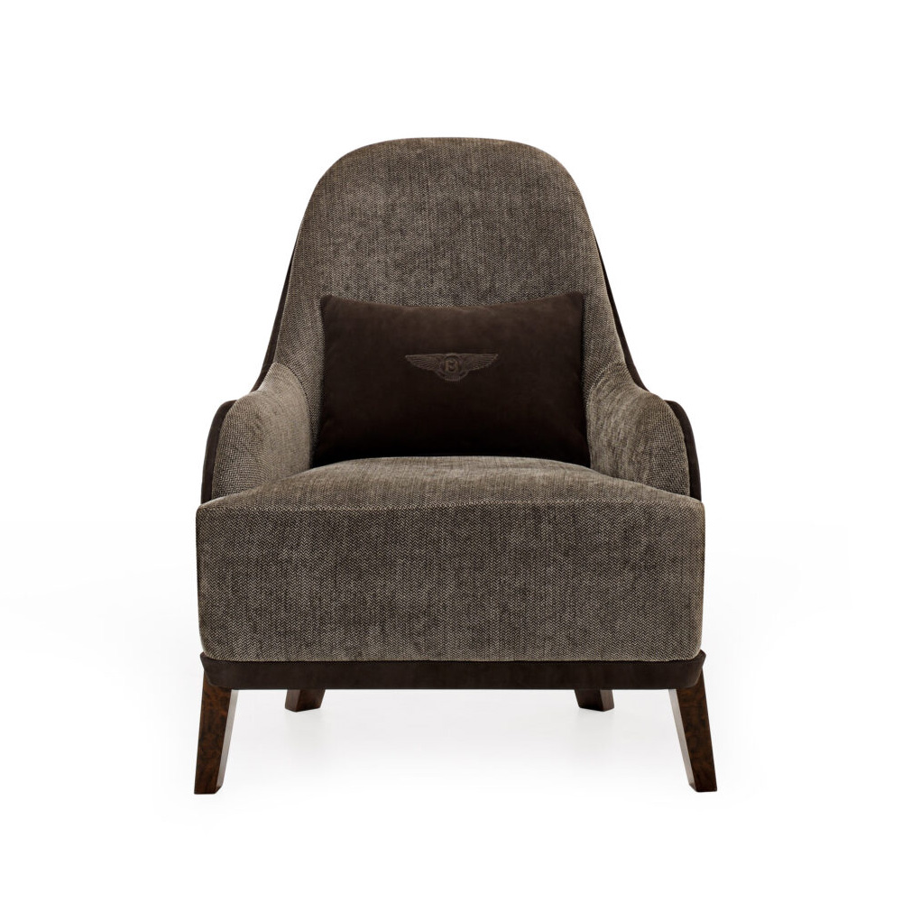 Modern Velvet Accent Chair with Solid Wood Legs for Living Room