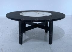 Modern Round Dining Table with Hidden Lazy Susan | High-End Seating | EKAR FURNITURE