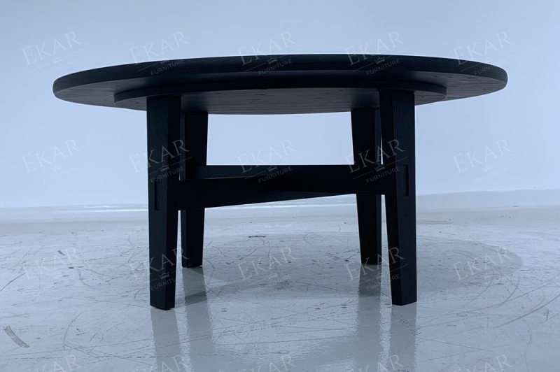 Modern Round Dining Table with Hidden Lazy Susan | High-End Seating | EKAR FURNITURE
