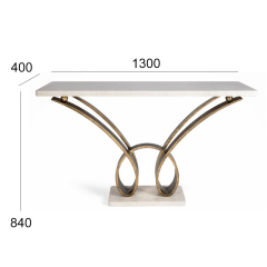 Modern Metal Console Table with Wooden Top for Entryway or Living Room