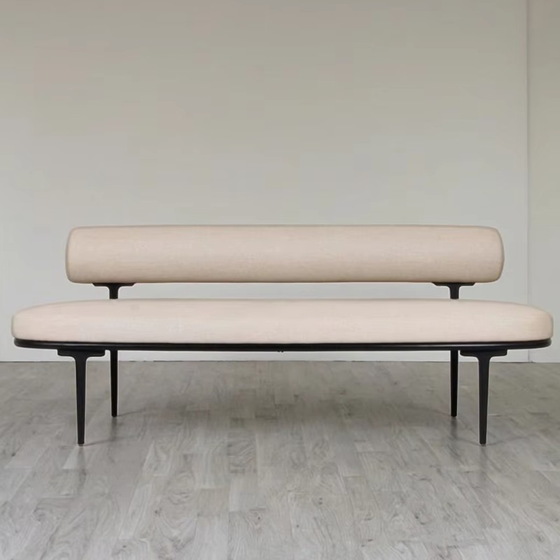 Modern Velvet Bench with Upholstered Seat and Wooden Legs for Bedroom