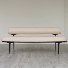 Modern Velvet Bench with Upholstered Seat and Wooden Legs for Bedroom