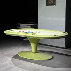 Modern Texas Poker Table with Felt Surface and Wooden Frame