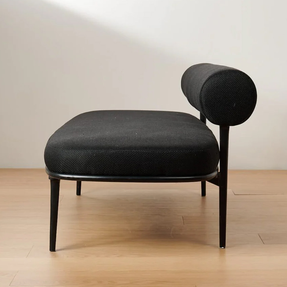 Modern Velvet Bench with Upholstered Seat and Wooden Legs for Bedroom