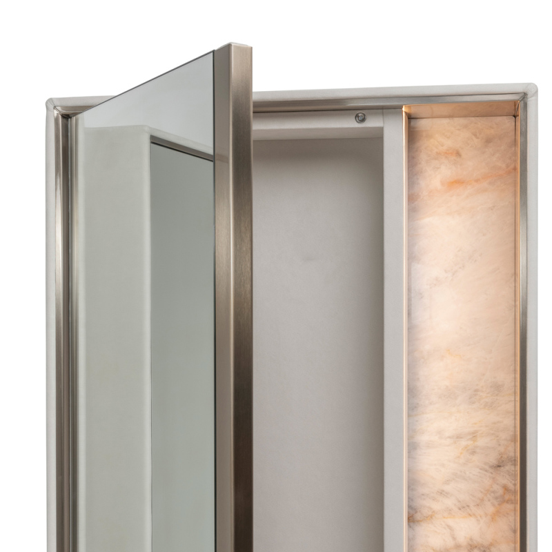 Modern Floor Mirror with Wooden Frame for Bedroom or Dressing Area