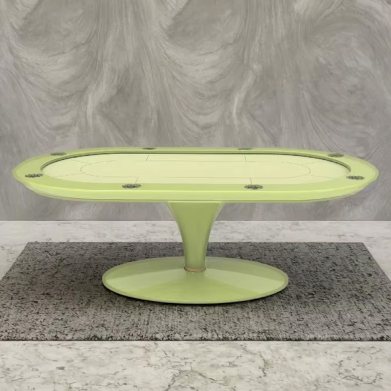 Modern Texas Poker Table with Felt Surface and Wooden Frame